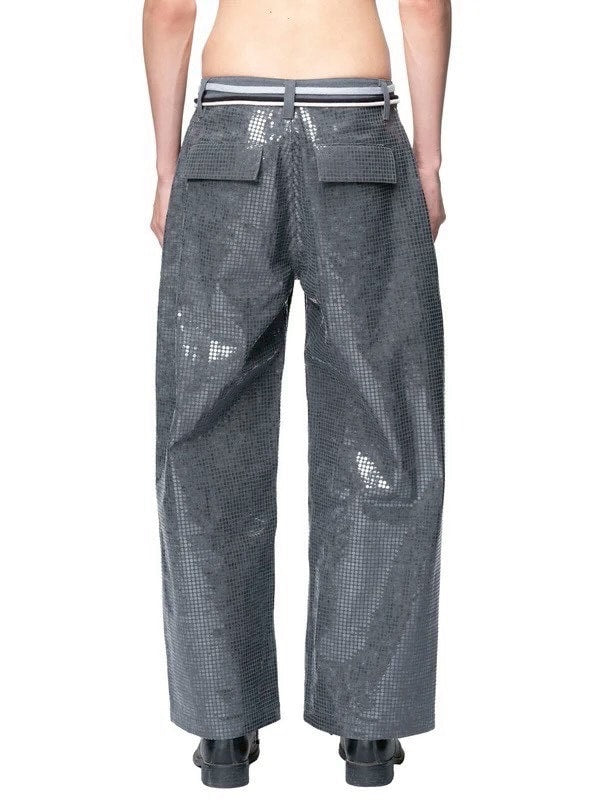 【The Boy Has No Patience】Transparent Pressed French Work Pants / 【ザボーイハズノーペーシェンス】ベルトストリングデニムパンツ