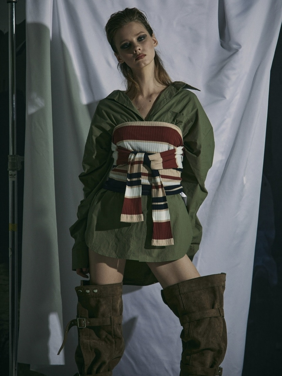 【GATELESS】BELT BUCKLE LOOSE LONG BOOTS / 【ゲートレス】ベルトバックルルーズロングブーツ