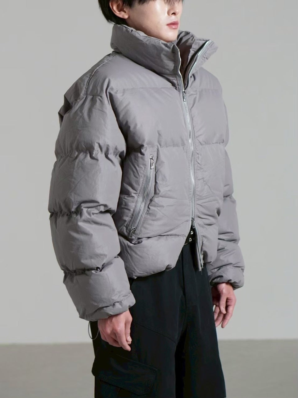 受注制【Chikashitsu +】cropped puffer jacket / 【チカシツプラス】クロップドパファージャケット (3color)