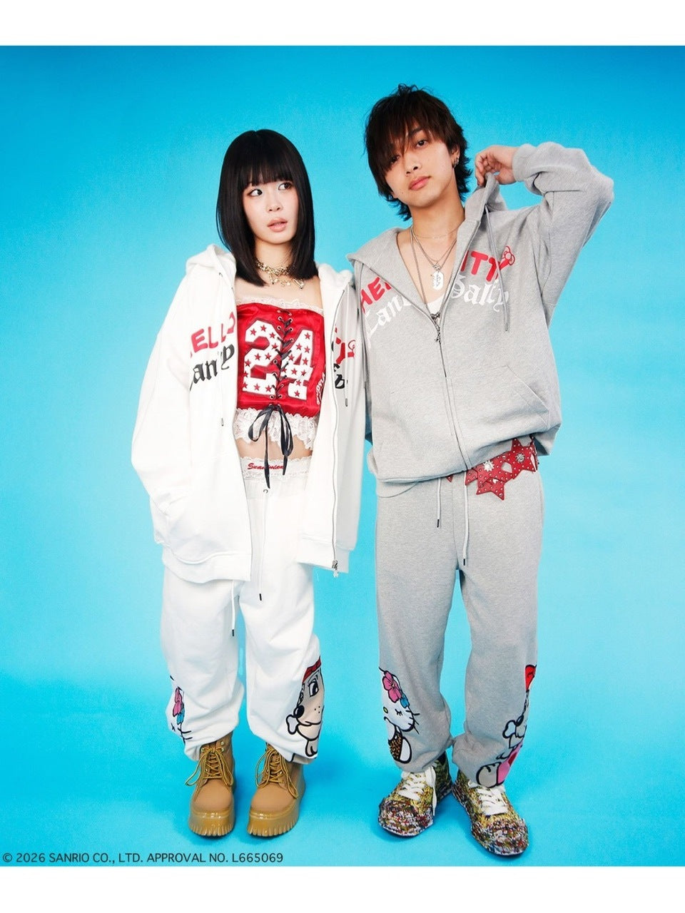 【GALFY×KITTY】仲子パーカー / 【ガルフィー×キティー】キティ猫耳ジップアップパーカー