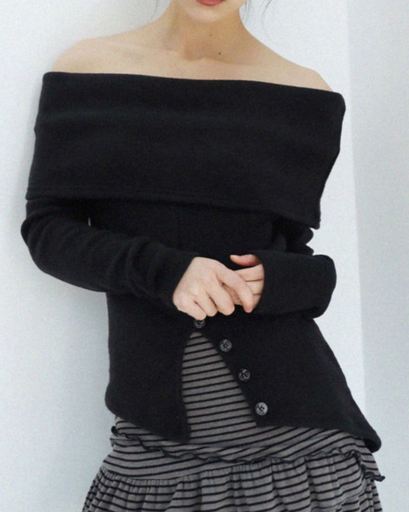 12/21 20:00 発売【Uglyshadow】BURTON KNIT OFF-SHOULDER