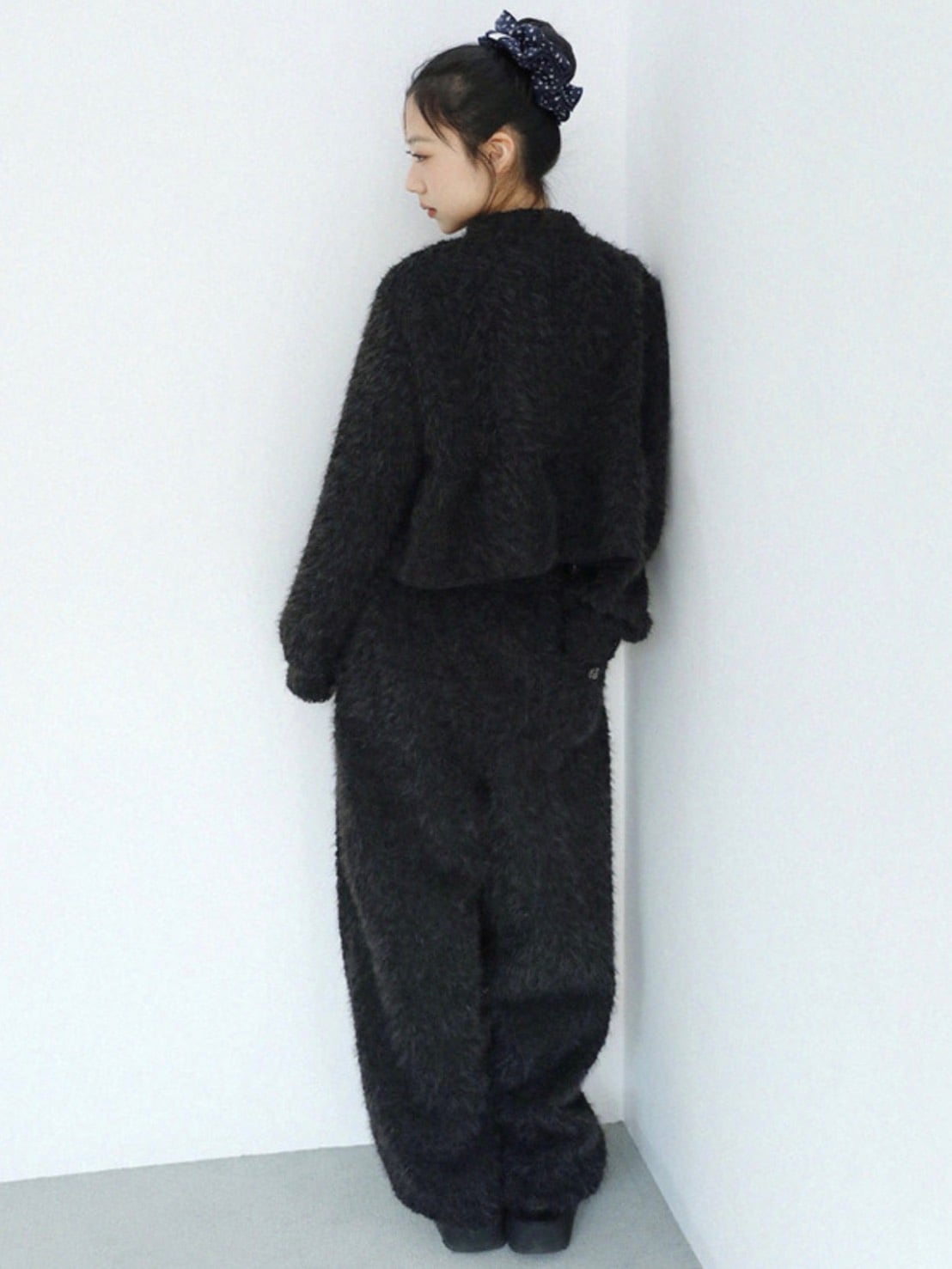 12/21 20:00 発売【Uglyshadow】BOUCLE KNIT WIDEPANTS