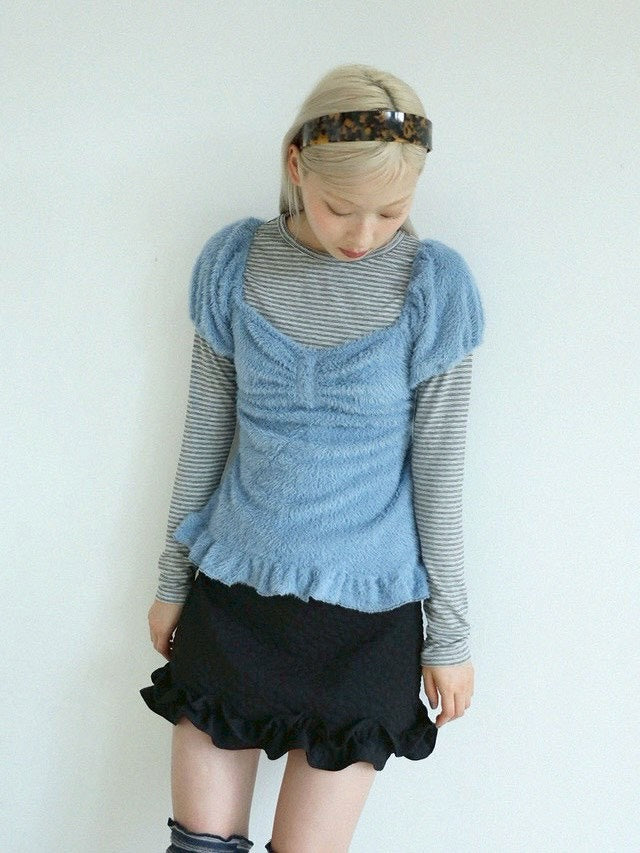 12/21 20:00 発売【Uglyshadow】THIN STRIPED T-SHIRT