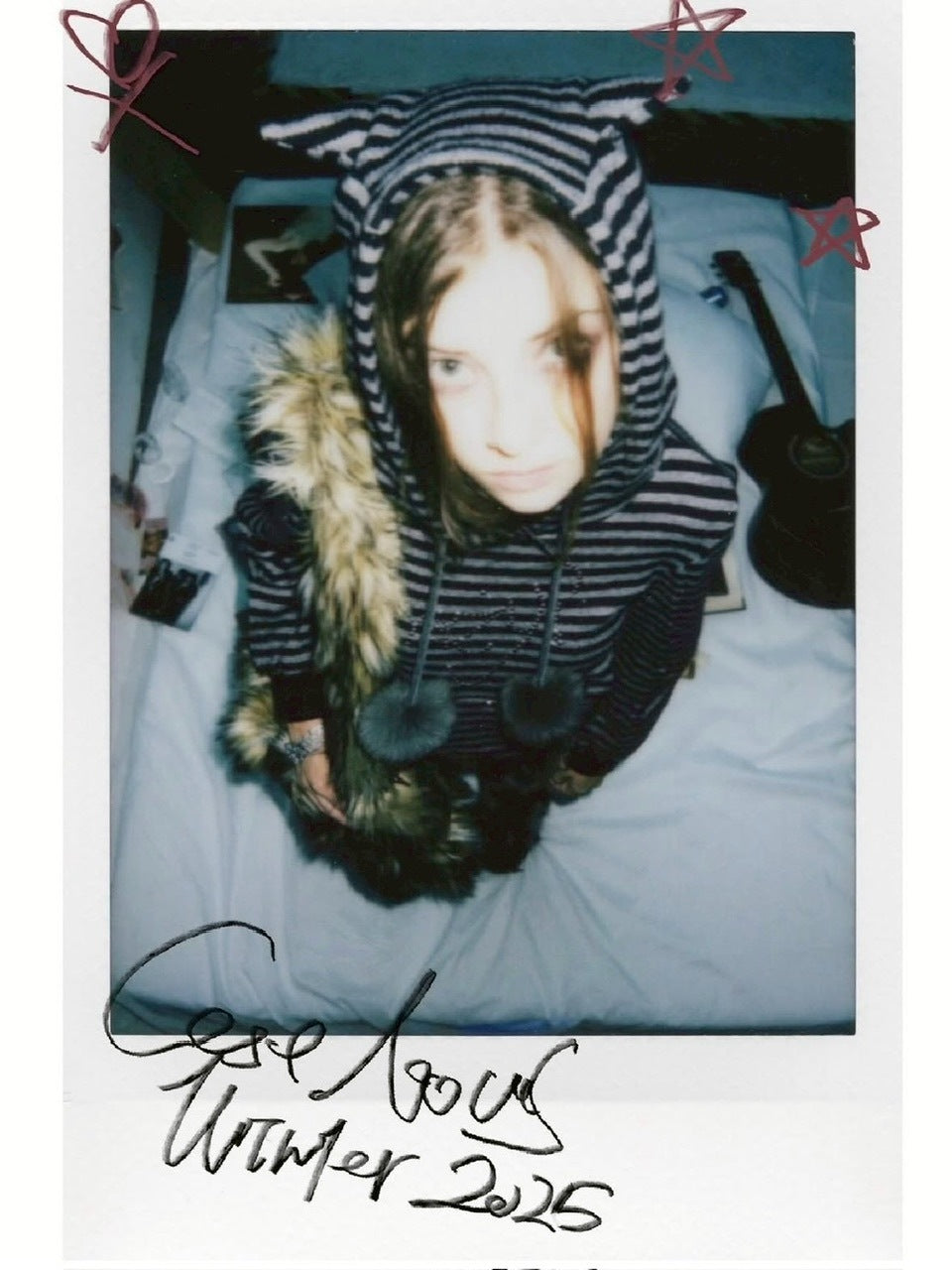 【Cest Nous】Striped cat-ear Striped cat-ear pullover parker / 【セヌー】ボーダーキャットイヤープルオーバーパーカー