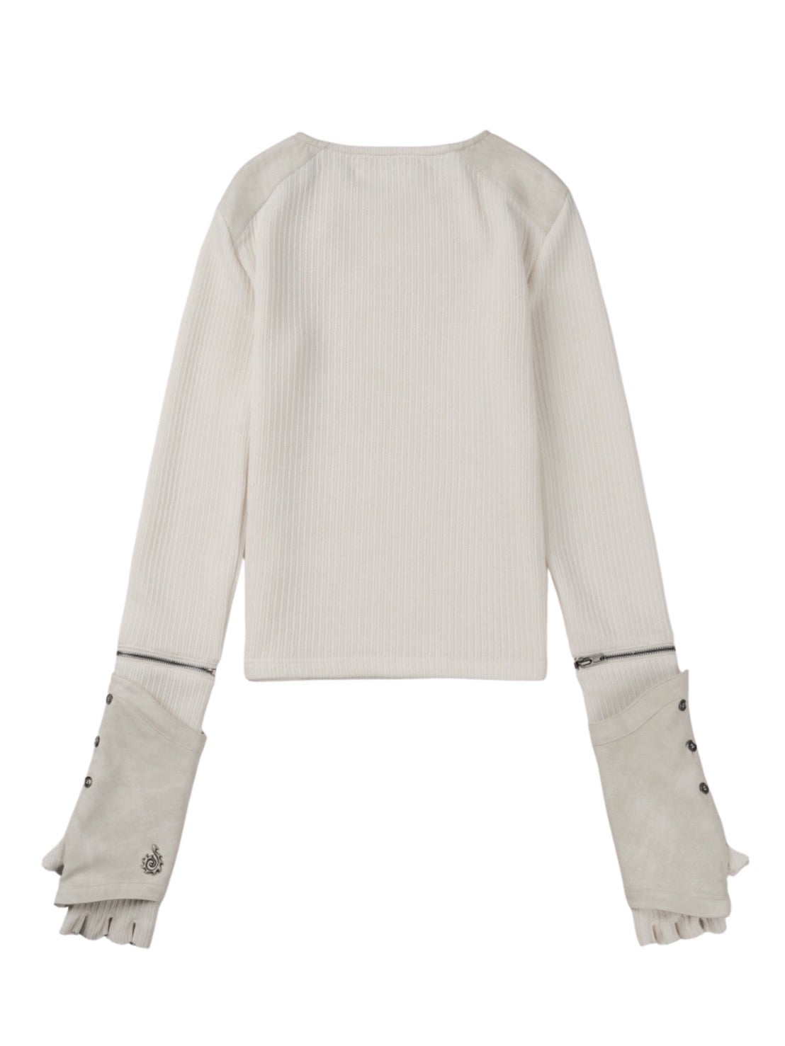 【bonienkiye】Detachable Zipper Leather Top