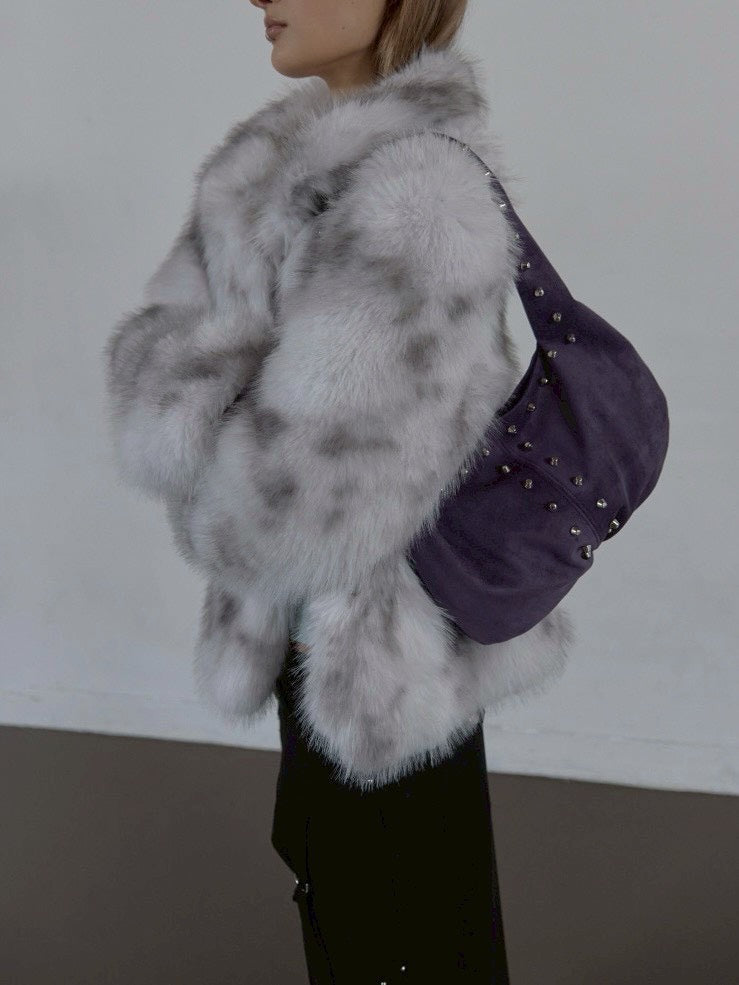 【SETUP‐EXE】FAUX FUR JACKET / 【セットアップエグゼ】ハイネックファージャケット