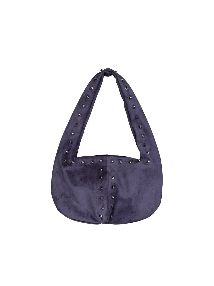 【SETUP‐EXE】SUEDE STUDDED SHOULDER BAG / 【セットアップエグゼ】スエードスタッズショルダーバッグ