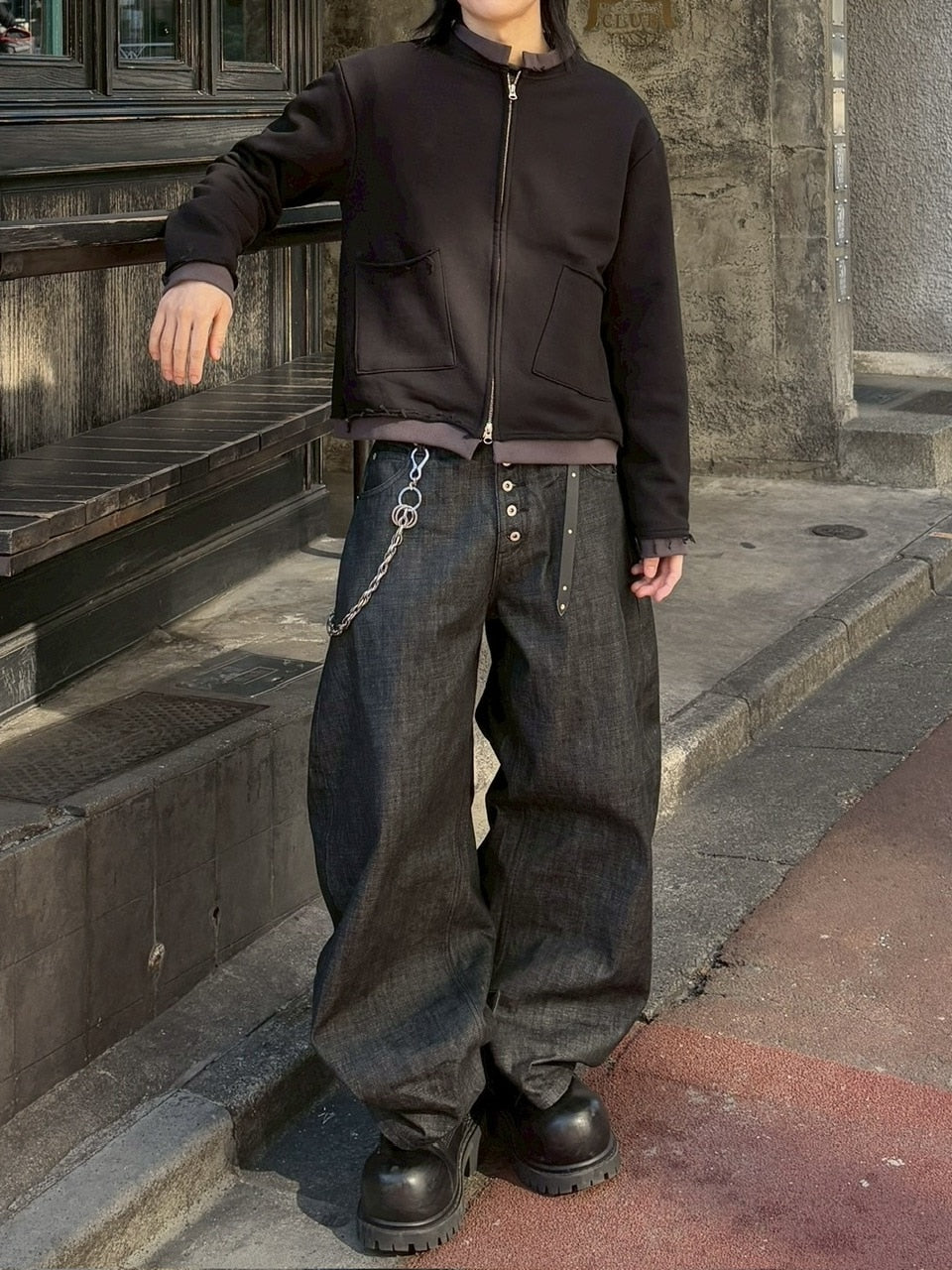 受注制【youll】layered zip up jacket (2color)