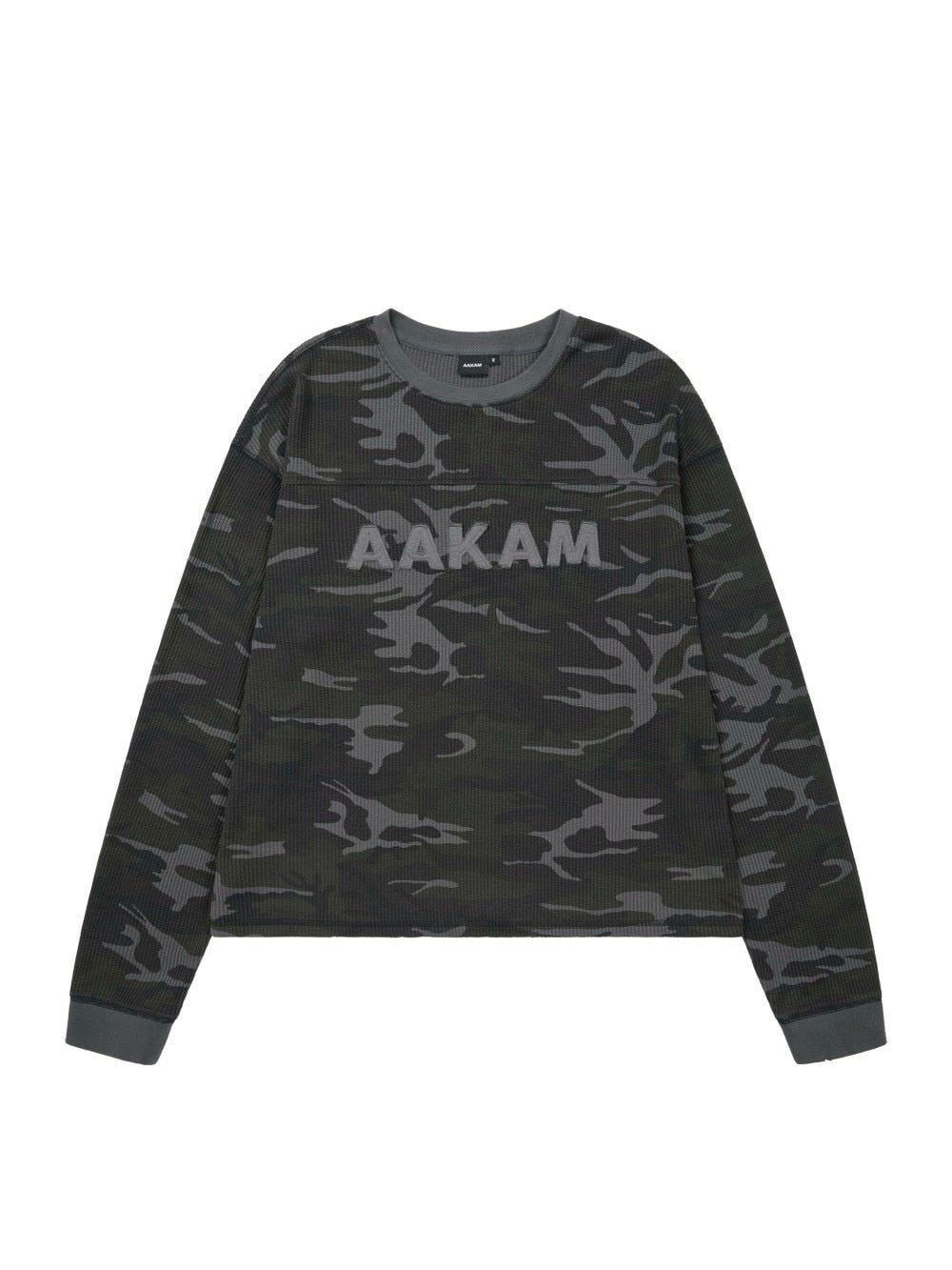 【AAKAM】Waffle Camouflage Long Sleeve
