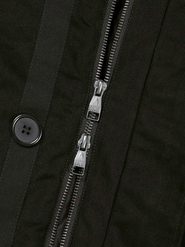 【AAKAM】Button Placket Cotton Ma-1 Jacket