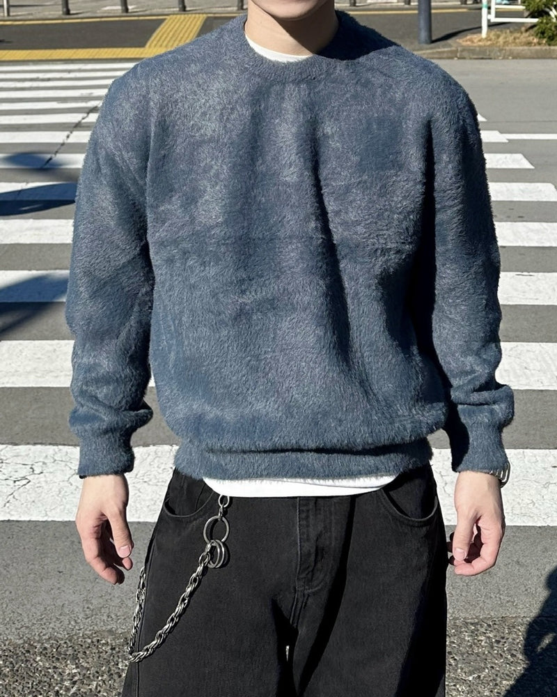 大阪店WEB限定受注制【Chikashitsu +】cropped hairy knit / 【チカシツプラス】クロップドヘアリーニット (3color)