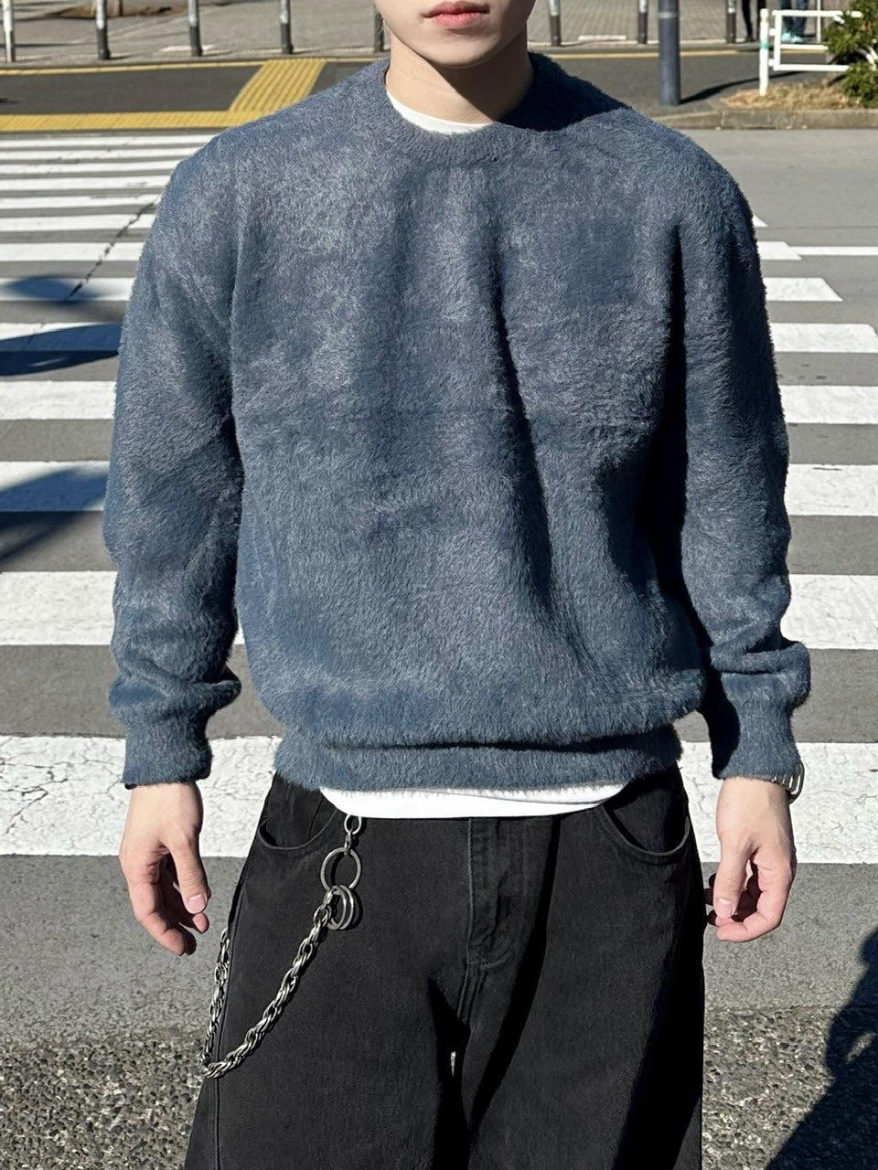 大阪店WEB限定受注制【Chikashitsu +】cropped hairy knit / 【チカシツプラス】クロップドヘアリーニット (3color)