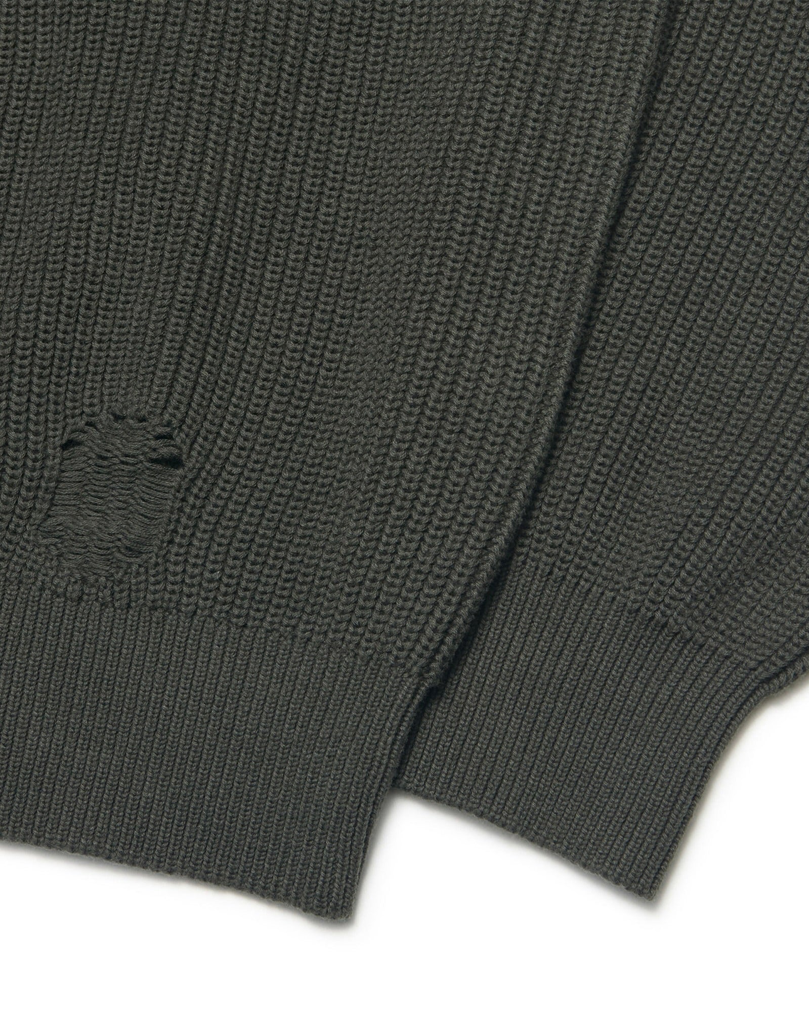 【NOMANUAL】DESTROYED KNIT ZIP-UP