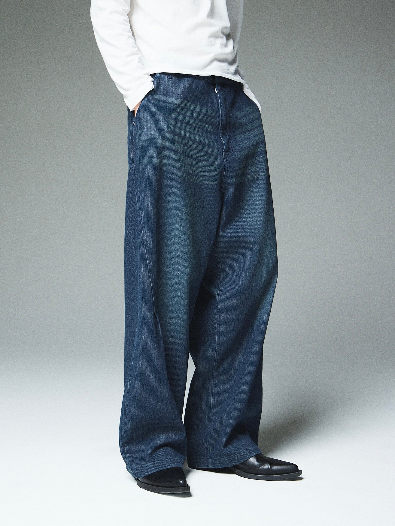 【CS】chain twill denim pants