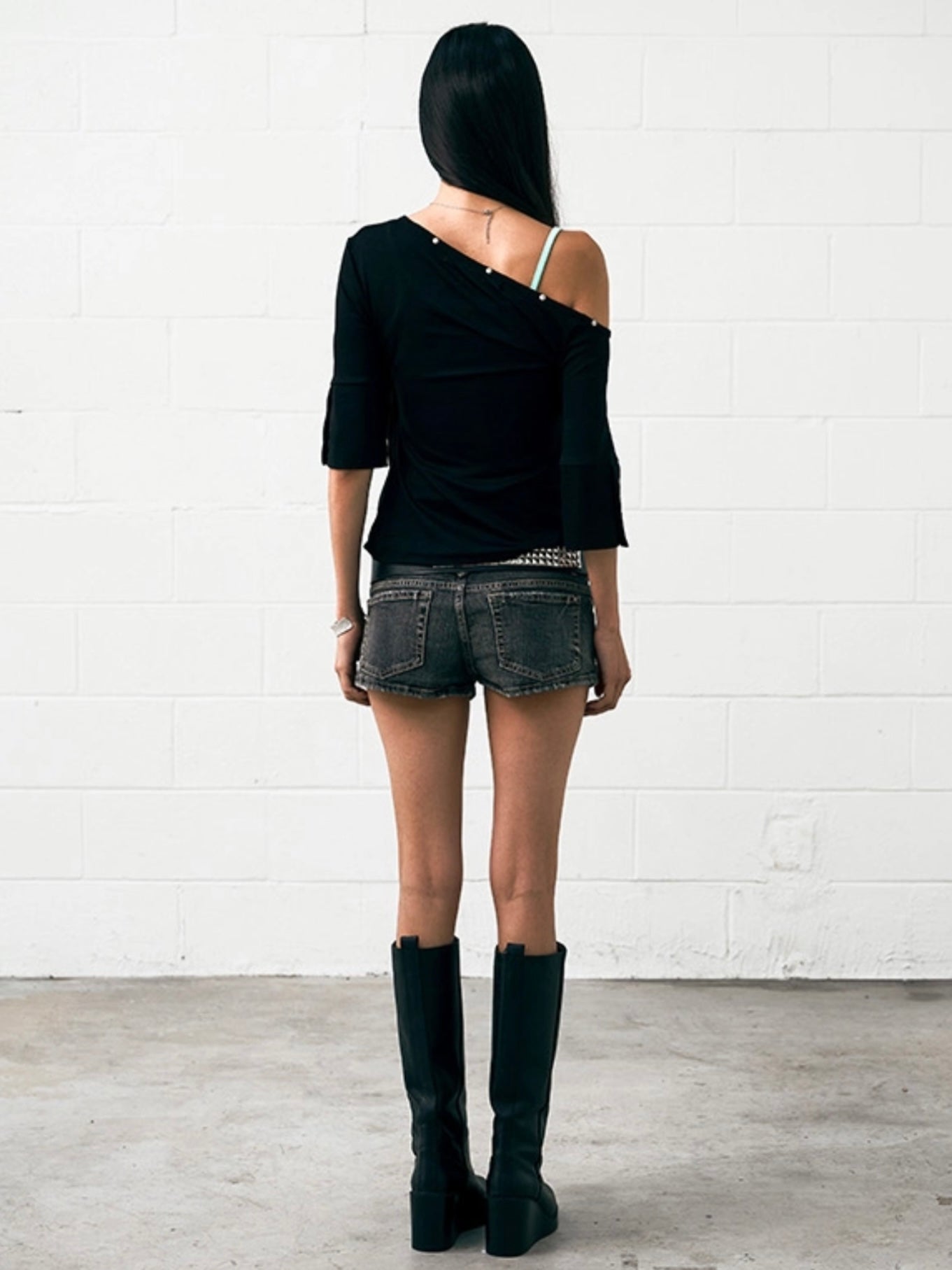 トップス SCM 6/6 20:00発売【NOT KNOWING】One Shoulder Cowl Neck Top – PRESSING