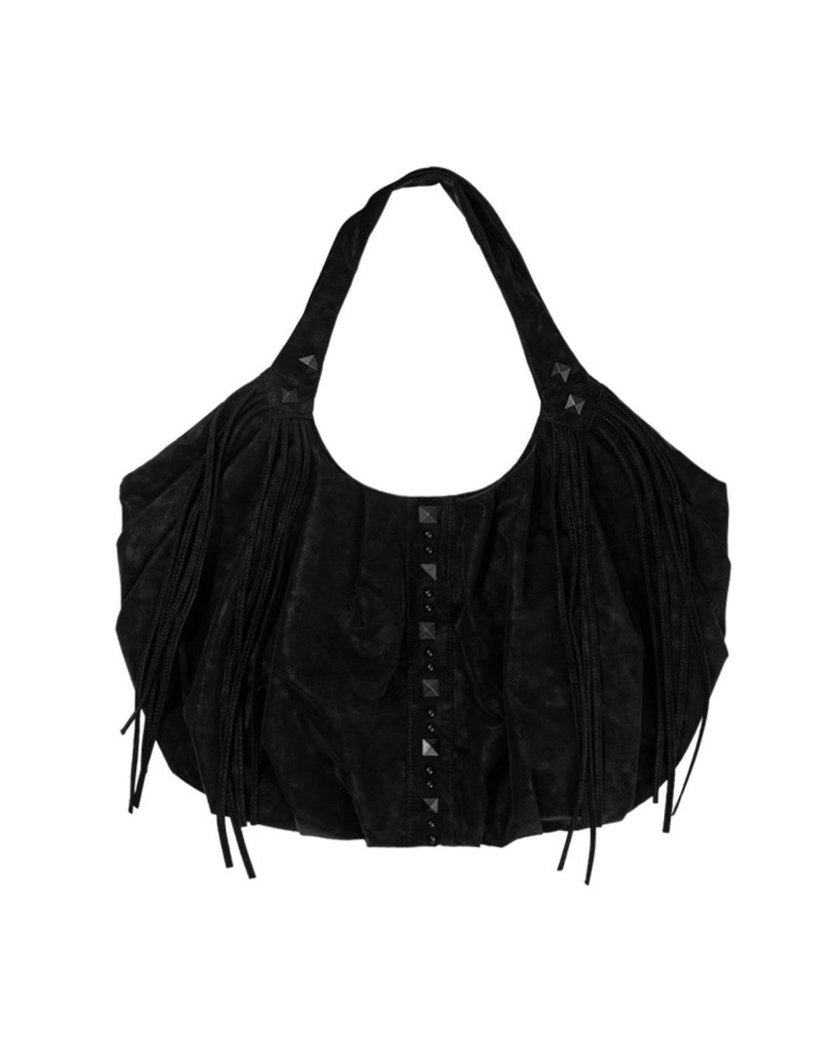 【FANCY CLUB】DRAPE FRINGE HOBO BAG