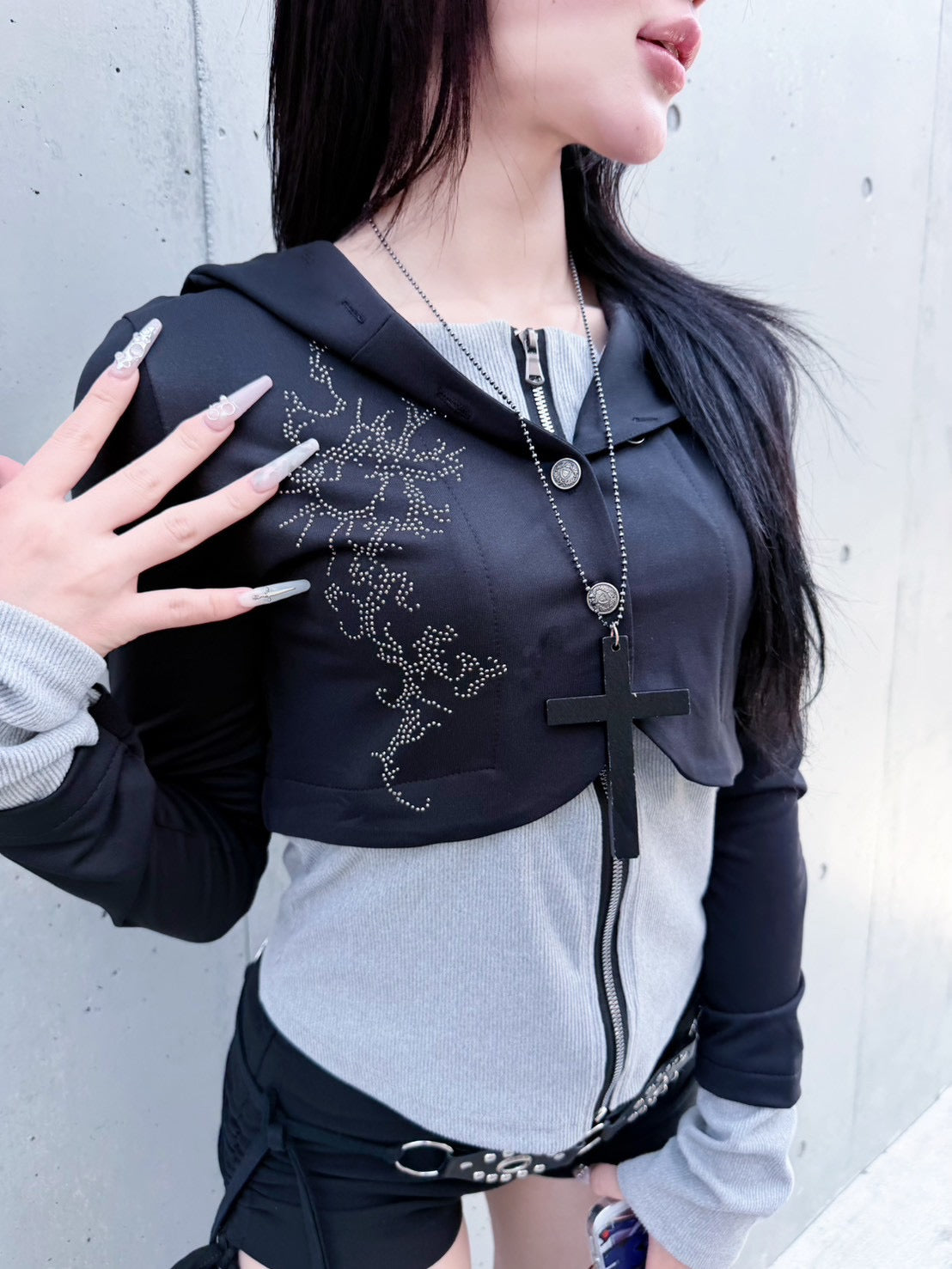 3/1 20:00発売 受注制【nmtc +】bi color vintage zip up hoodie / 【エヌエムティーシープラス】バイカラービンテージジップアップパーカー (2color)