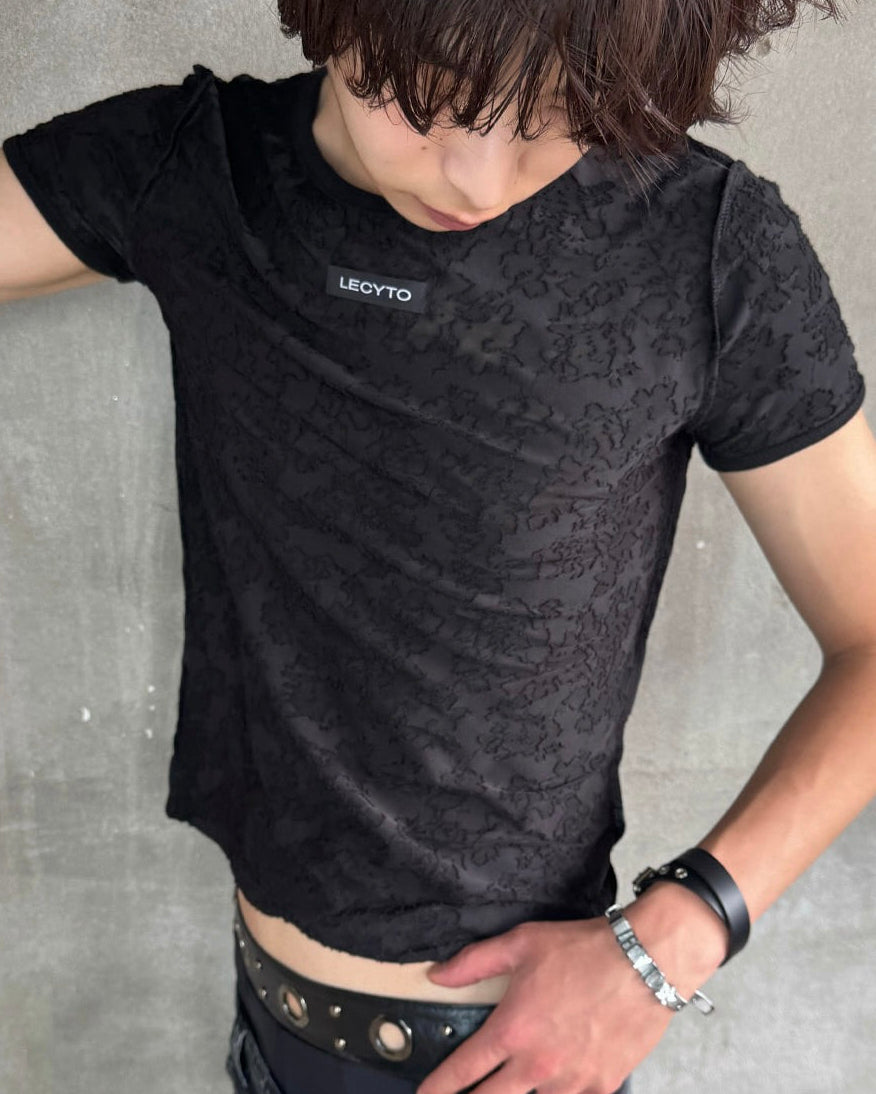 【LECYTO】Damask Lace T-Shirt