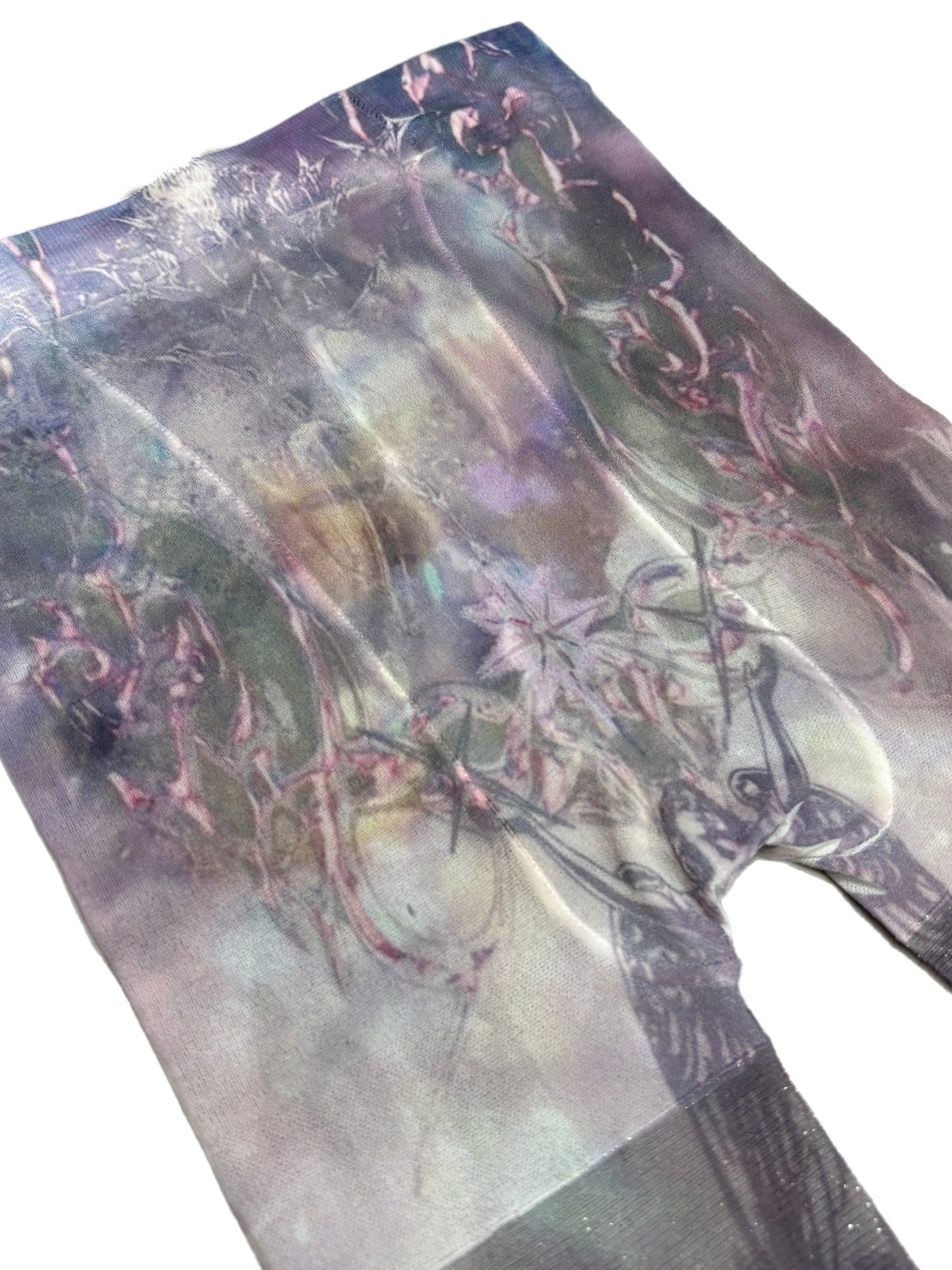 国際配送【Never mind the XU】sheer glitter print tights