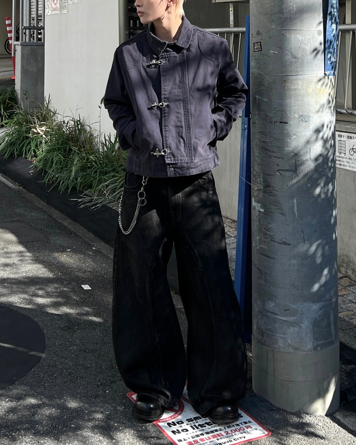 大阪店WEB限定受注制【Chikashitsu +】design hook cropped jacket (3color)