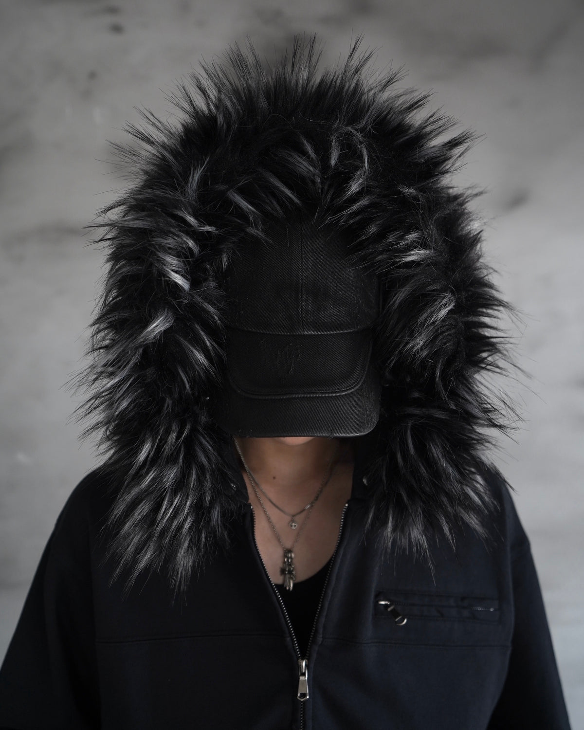 【CHIKASHITSU PLUS HIGH】Arch washed denim cap (coating)