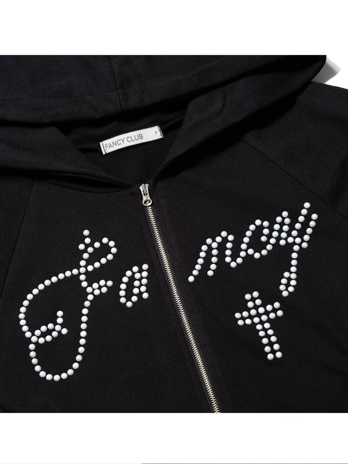 【FANCY CLUB】HOTFIX PUFF SLEEVE HOOD ONE-PIECE