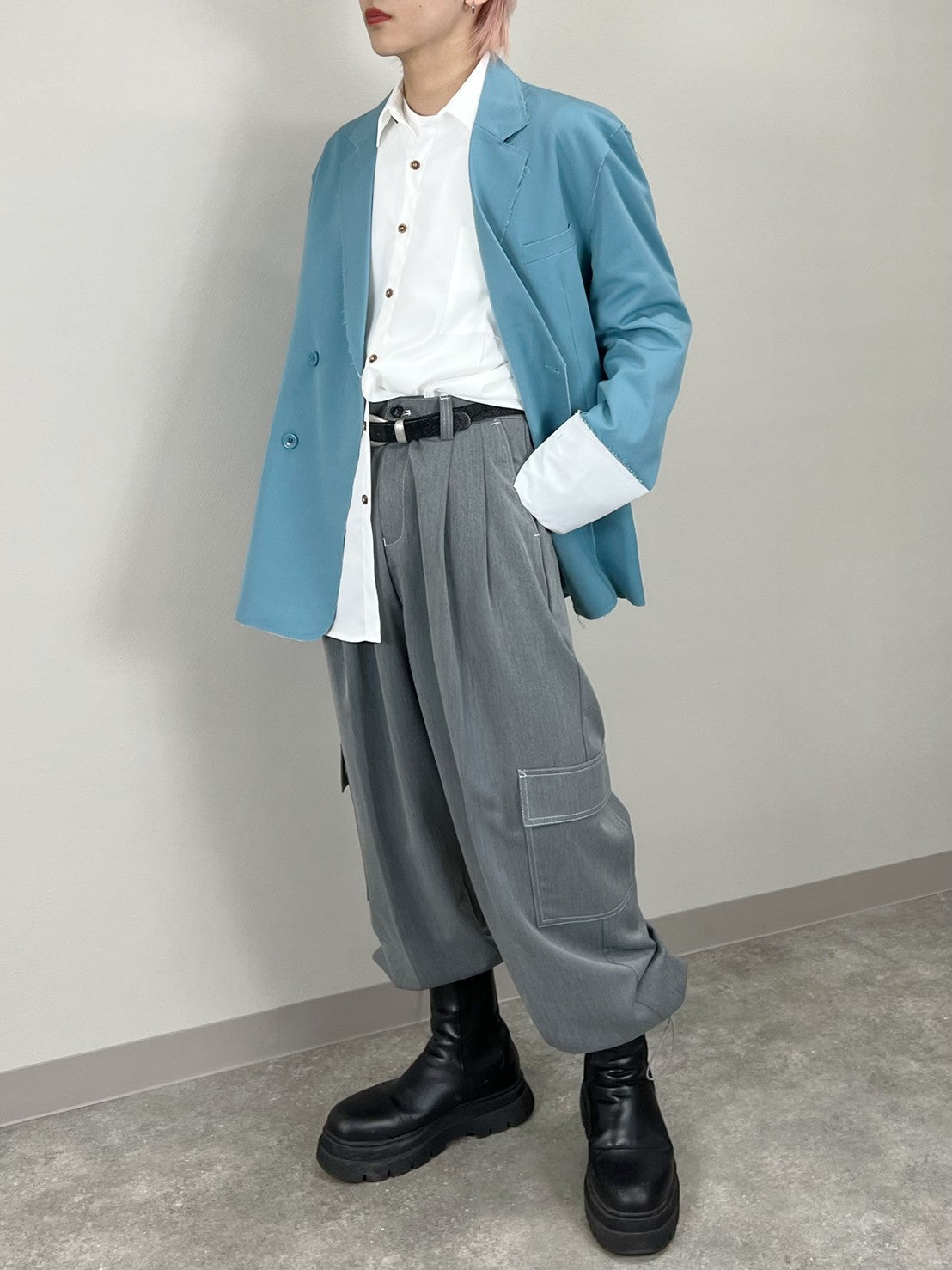 受注制【Chikashitsu +】stitch cargo slacks (3color)
