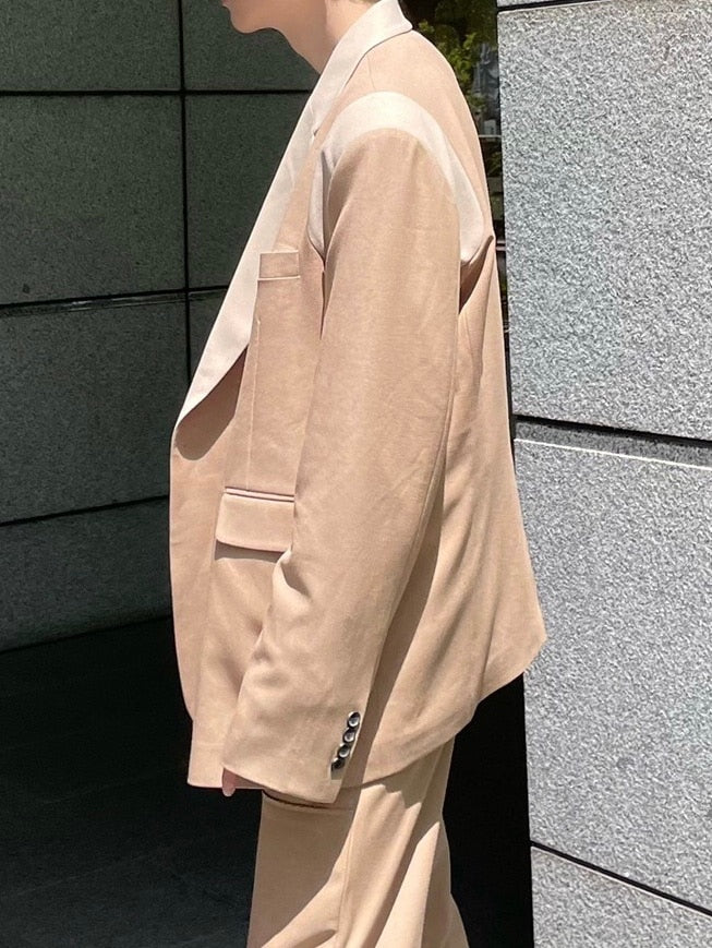 受注制【Chikashitsu +】set up varsity design jacket (2color)