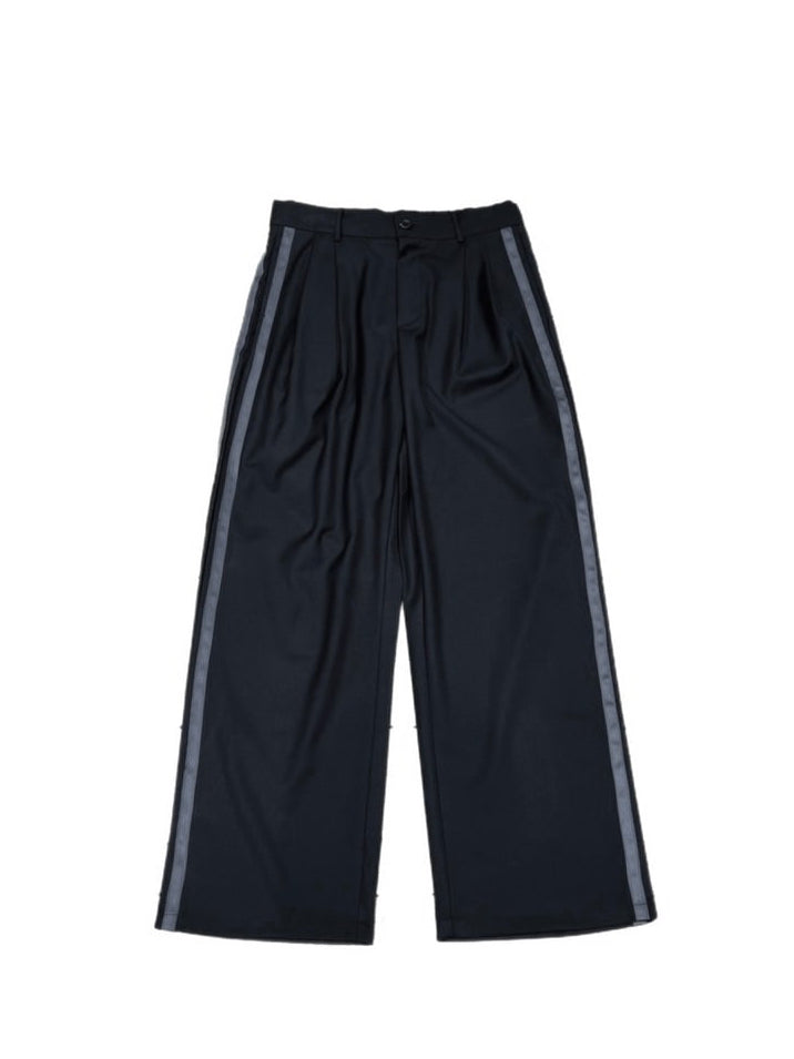 受注制【Chikashitsu +】side line slacks (3color)