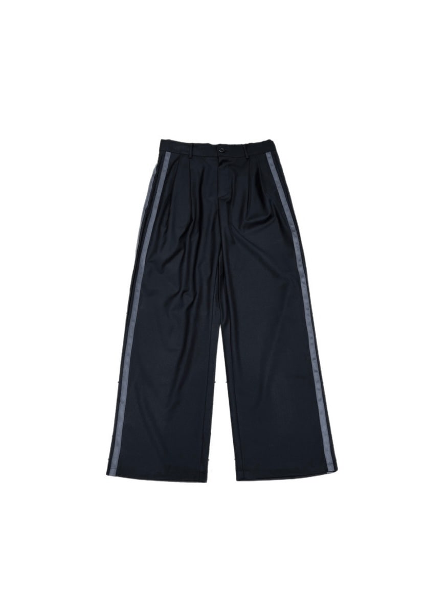受注制【Chikashitsu +】side line slacks (3color)