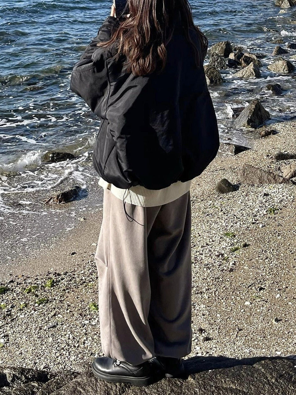 受注制【youll】tuck suede jogger pants (2color)