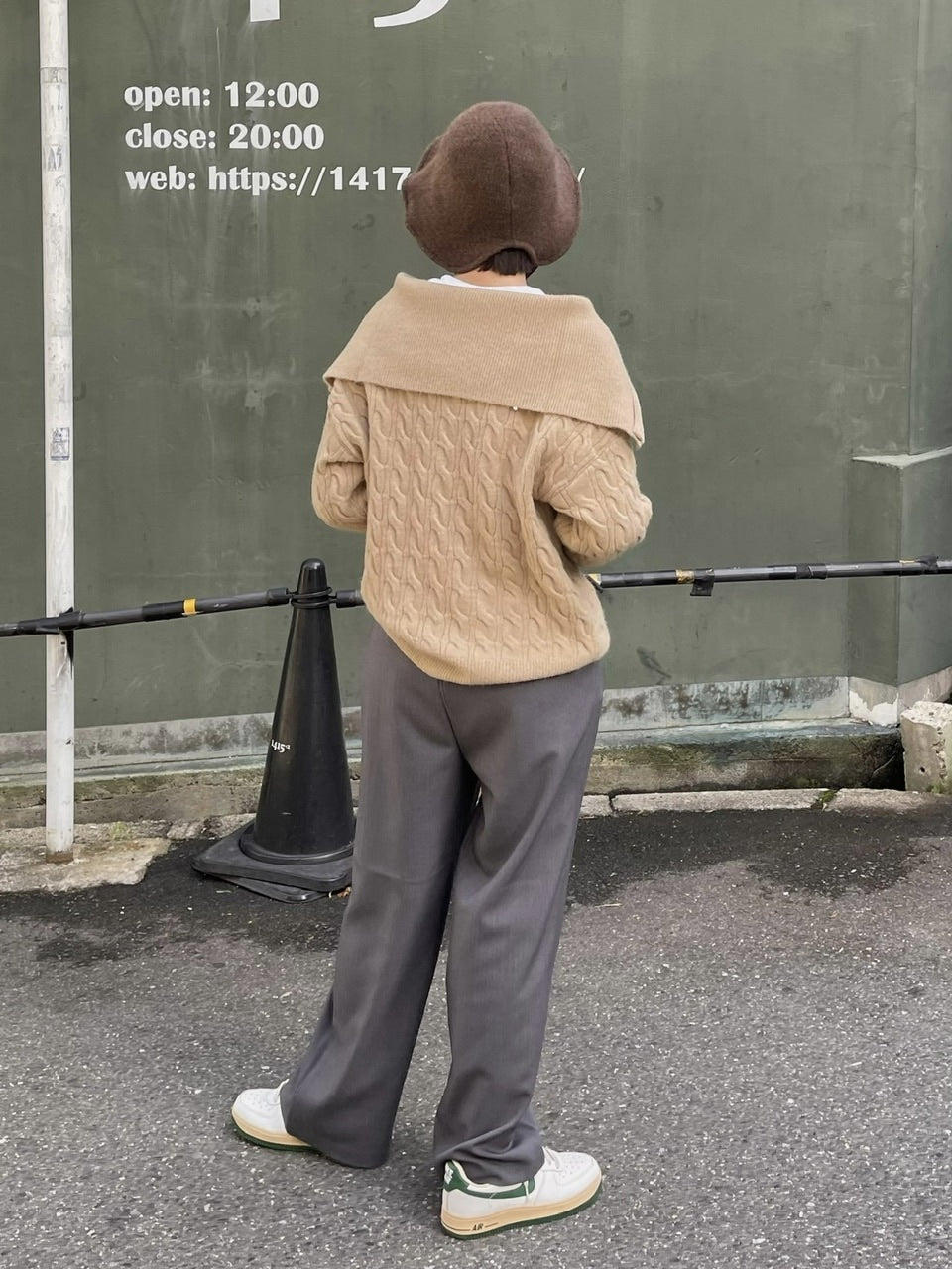 【Chikashitsu +】waist belt tuck slacks (3color)