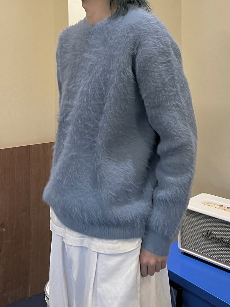 受注制【Chikashitsu +】hairy knit (2color)