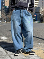 受注制【Chikashitsu +】oversized denim pants (2color)