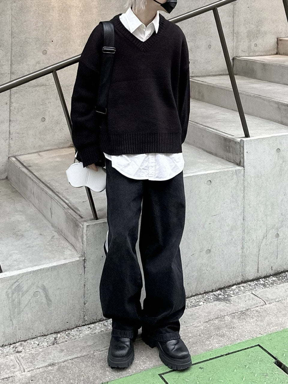 大阪店WEB限定【Chikashitsu +】basic v neck knit (4color)