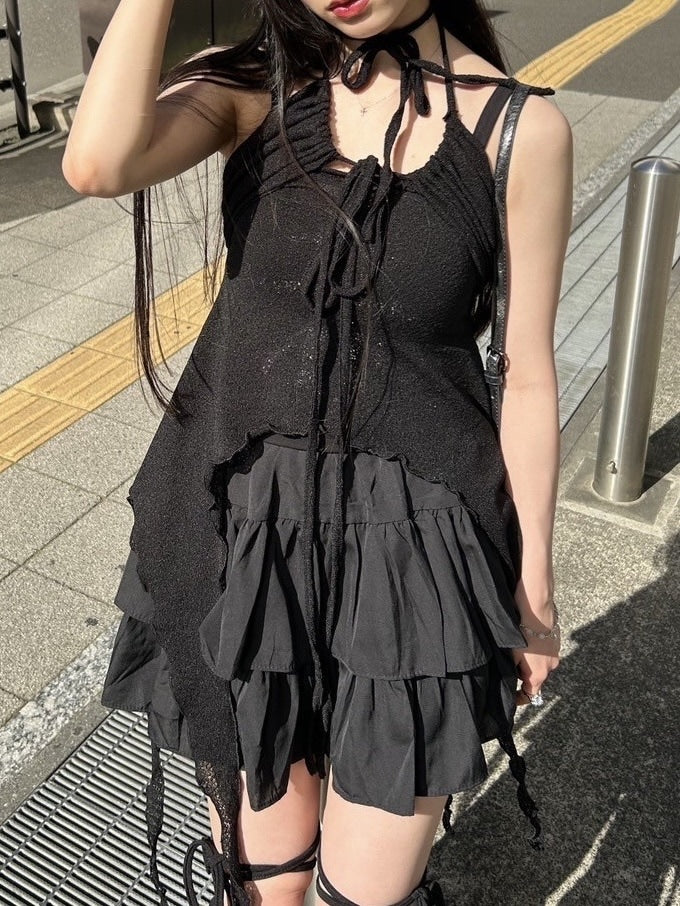 【Never mind the XU】frill skirt (2color)