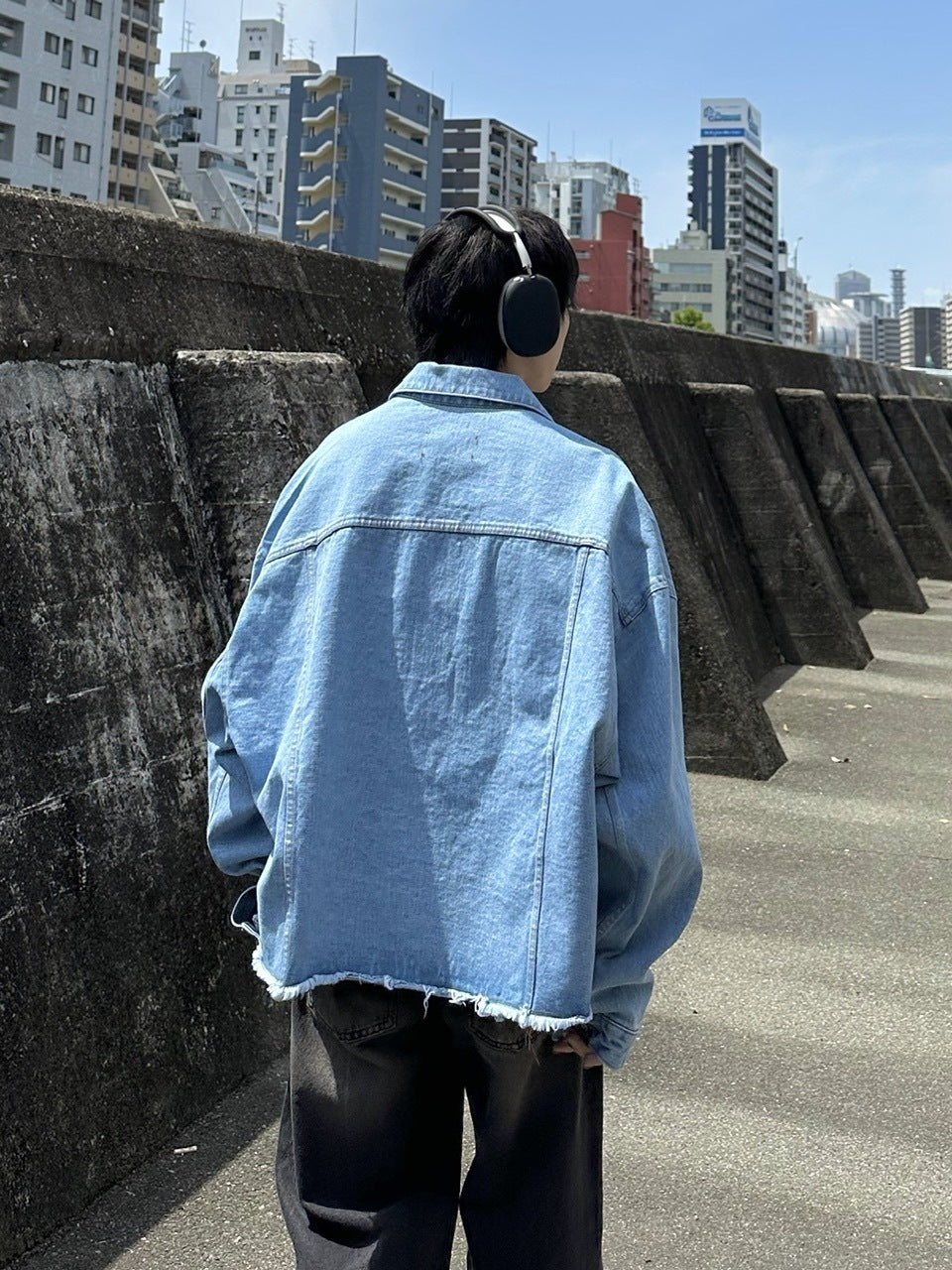 大阪店WEB限定受注制【Chikashitsu +】cutting cropped denim jacket (3color)