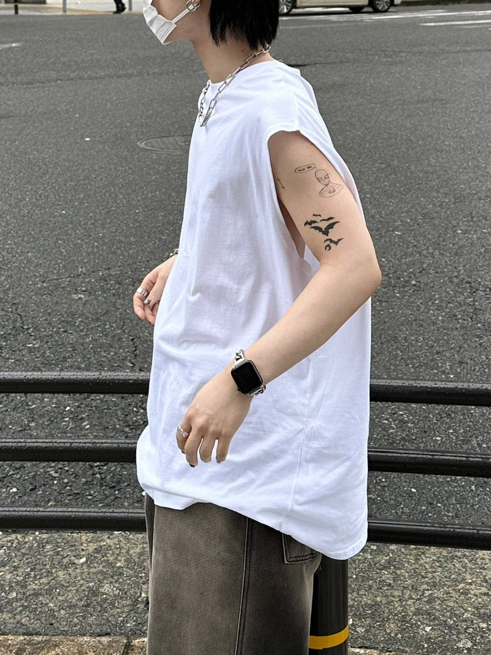 受注制【Chikashitsu +】basic cotton sleeveless (5color)