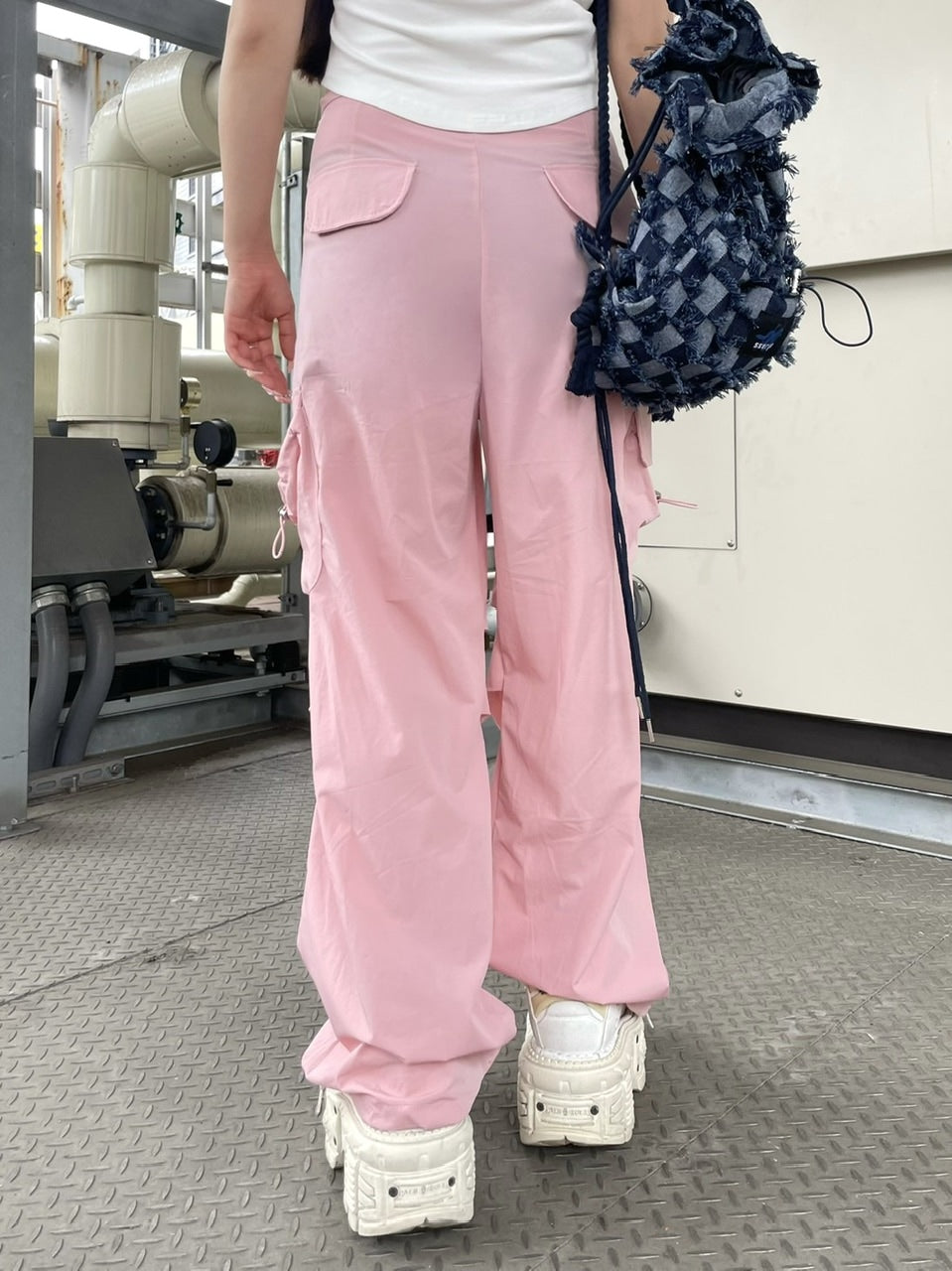 受注制【Never mind the XU】string cargo pants 2 (3color)