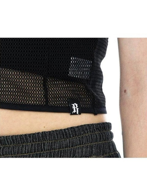 【runningHIGH】KNIT MESH SLEEVELESS TOP