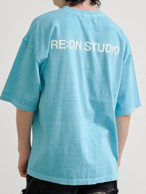 【RE:ON STUDIO】REON BACK LOGO PIGMENT T-SHIRT