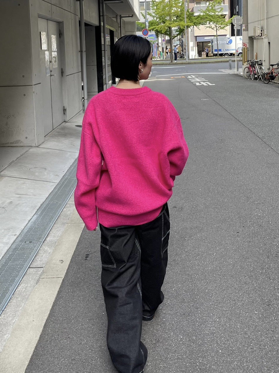 受注制【Chikashitsu +】unisex 6color knit (6color) / 【チカシツプラス】ユニセックス6カラー長袖ニット