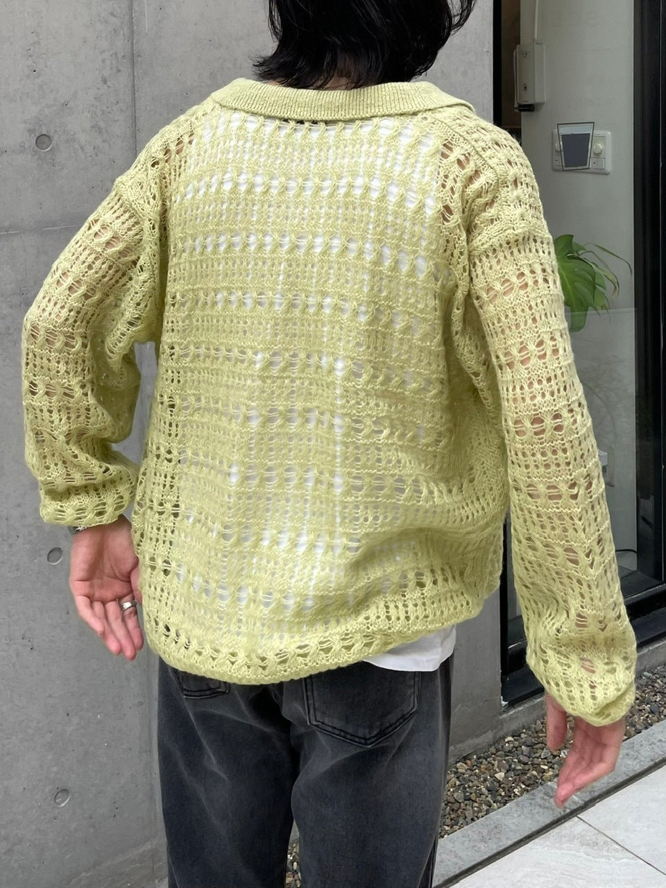 受注制【Chikashitsu +】pastry collar knit cardigan (5color)