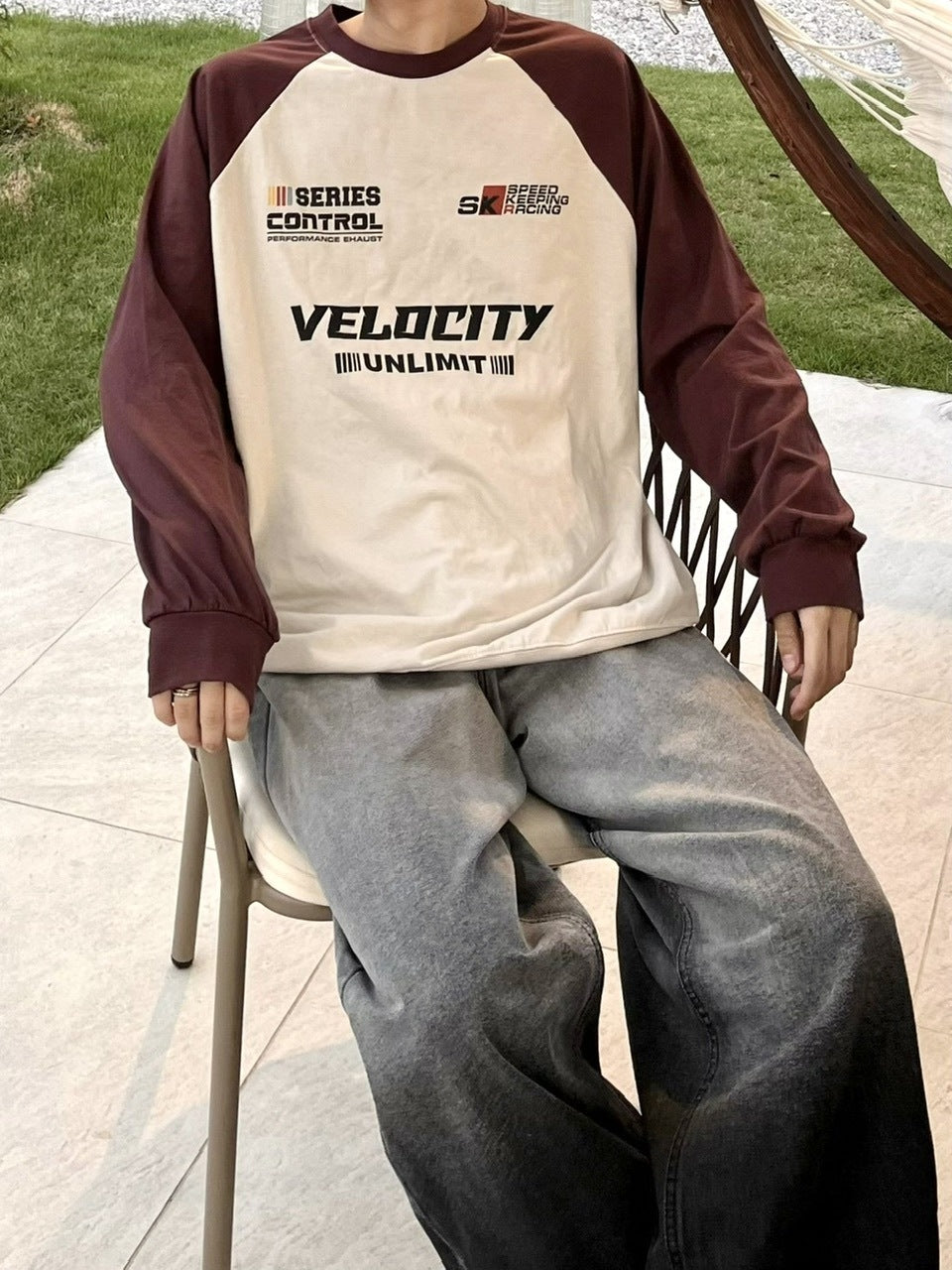 受注制【youll】velocity raglan long sleeve tee (2color)