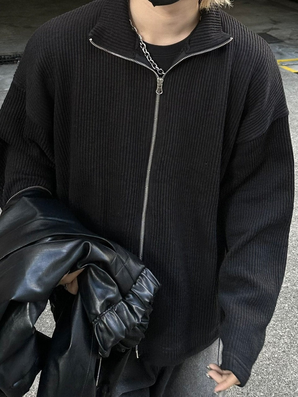 受注制【nmtc +】high neck knit cardigan (2color)