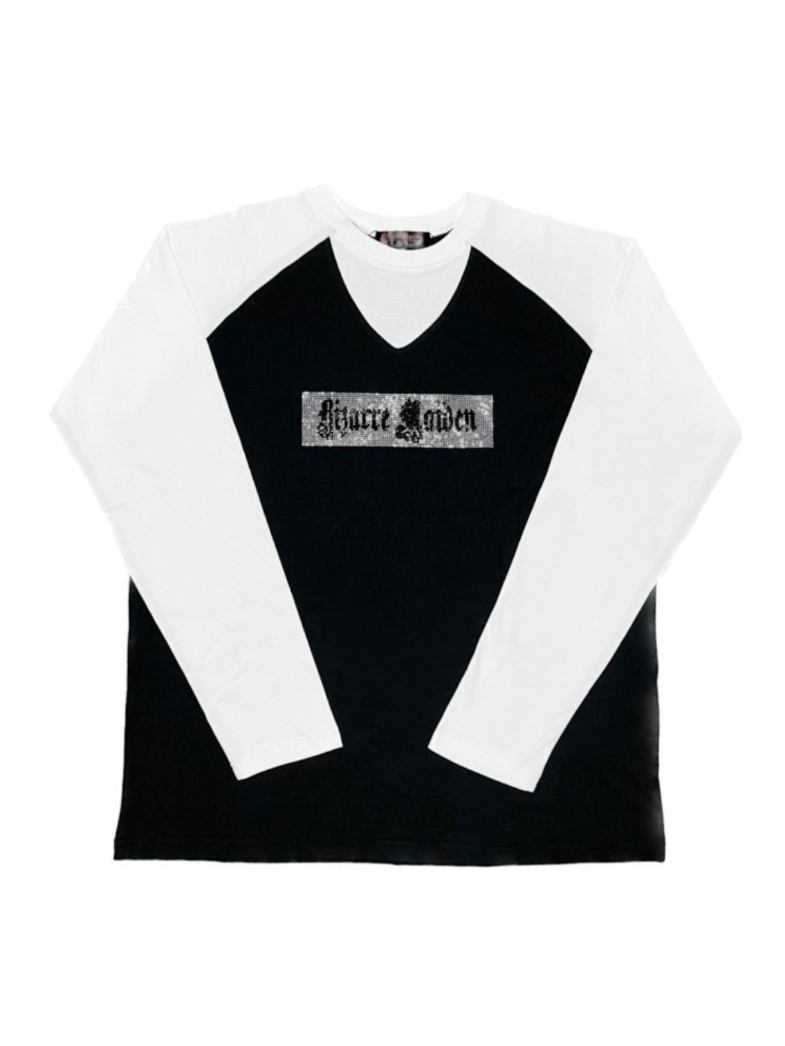 【Bizarre Maiden】rhinestone logo raglan tee (2color) / 【ビザールメイデン】ラインストーンロゴラグラン長袖Tシャツ