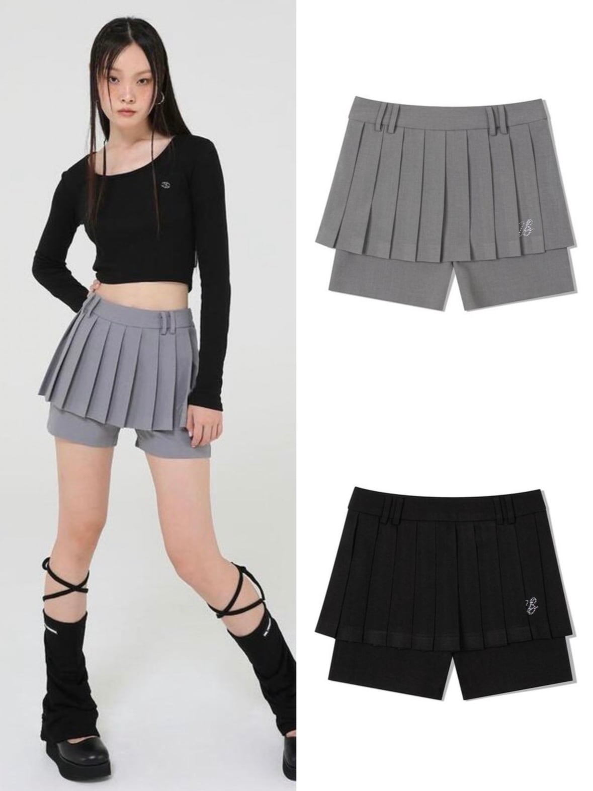 【Uglyshadow】PLEATS PANTS SKIRT