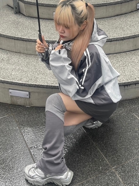 受注制【nmtc +】bi-color slit leg warmer (3color)