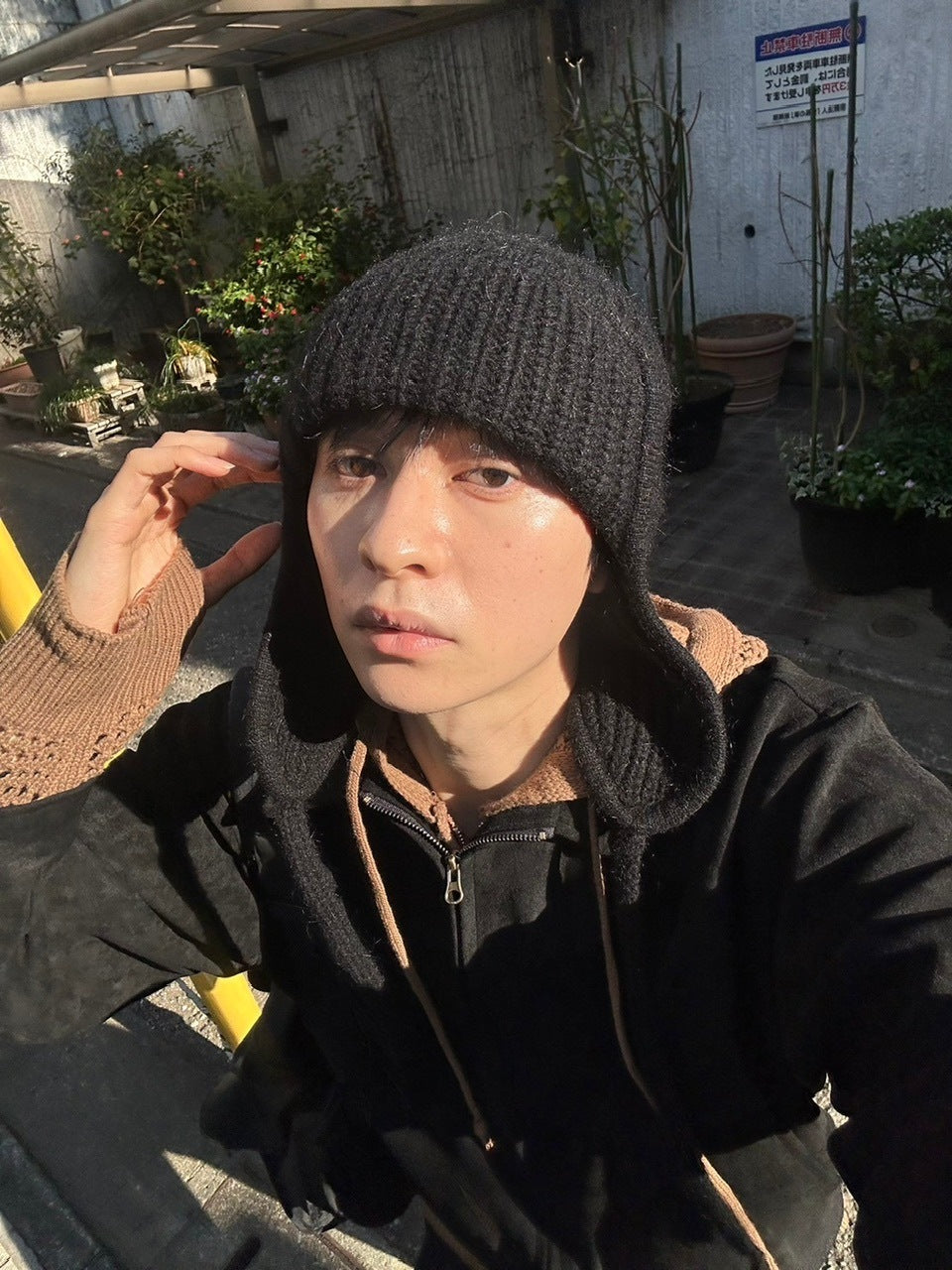 受注制【Chikashitsu +】flight knit cap (5color)