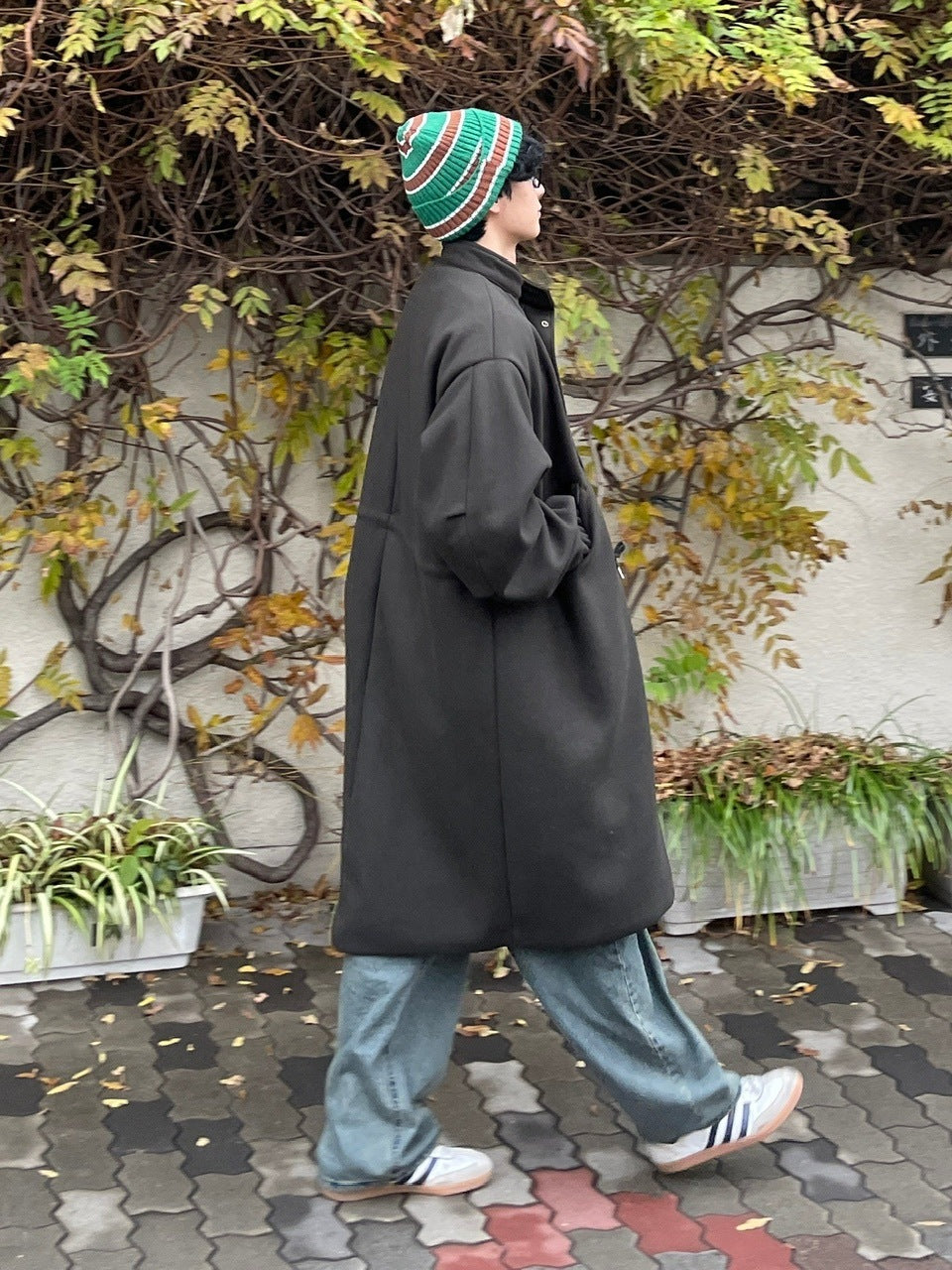 受注制【Chikashitsu +】high neck volume arm coat (2color)